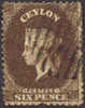 Ceylon #41 (SG #31) Used 6p Victoria From 1863 - Ceilán (...-1947)
