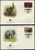 Der Elefant In Afrika 1983 Uganda 361/4 Auf 4 FDC 24€ WWF Afrikanische Elefanten Cover Set Of Africa - Uganda (1962-...)