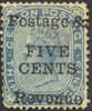 Ceylon #112 (SG #172) Mint Hinged 5c On 32c Victoria From 1885, Expertized Twice - Ceylan (...-1947)