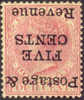 Ceylon #117a (SG #178a) Mint No Gum Inverted 5c On 4c Victoria From 1885 - Ceylon (...-1947)