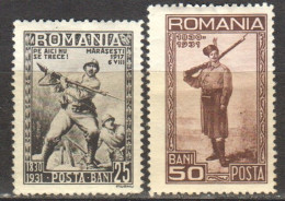 Rumänien; 1931; Michel 406/7 *; Rumänische Armee - Unused Stamps