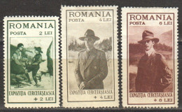 Rumänien; 1931; Michel 413/7 *; Pfadfinder; 3 Werte - Neufs