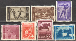 Rumänien; 1937; Michel 528/35 *; 8 IUNIE, Sport; 7 Werte - Unused Stamps