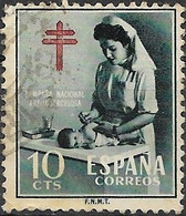 SPAIN 1953 Anti-tuberculosis Fund - 10c Nurse And Baby FU - Used Stamps