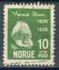 Norway 1928 Mi. 137  10 Ø Henrik Ibsen - Oblitérés