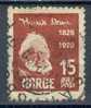 Norway 1928 Mi. 138  15 Ø Henrik Ibsen - Used Stamps