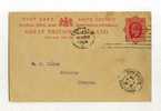 -  GRANDE BRETAGNE . ENTIER POSTAL SUR CP DE 1904  POUR LA FRANCE - Postwaardestukken