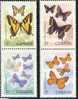 Canada 1988 - Butterflies - Complete Set Of 4 Stamps - Neufs