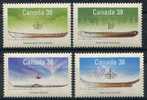 Canada 1989 - Native Boats - Complete Set Of 4 Stamps - Unused Stamps