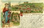 HESSE.  GRUSS AUS MARBURG A . D . LAHN .(carte Précurseur) LITHOGRAPHIE - Marburg