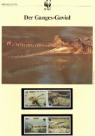 WWF-Set 90 Bangladesh 323/6 ** 10€ Ganges Gavial Naturschutz Krokodil Dokumentation 1990 Fauna Wild-life Stamps Of Asien - Bangladesh