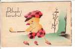 GOOD OLD ESTONIA Postcard - Chicken Golf Player - Posted 1934 - Golf