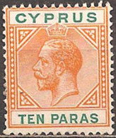 CYPRUS..1912..Michel # 58...MLH. - Cipro (...-1960)
