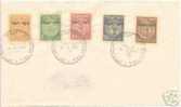 Israel Postage Due I, Bale PD1-5 Overprinted Doar Ivri Stamps, High Value, Full Set On A Cover 1950 - Timbres-taxe