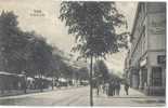 Tilsit Hohestraße Ecke Langgasse Belebt Straßenbahn Tram Sowetsk Hotel De Russie Cigarren Carl Peters Russia 5.11.1914 - Ostpreussen