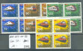 SUISSE  No Zumstein 1047-1050 Blocs De 4 **  TRAIN - BAHN - RAILWAY ( AU PRIX DE LA POSTE )    Cote: 58 CHF - Unused Stamps