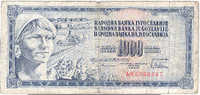 BILLET YOGOSLAVIE - 1000 Dinara - 12.VIII 1978. - Jugoslawien