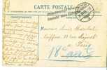 C.P.A. Cachet Postal MONTREUX + Cachet En Ligne - Chateau De Chillon - Cartas & Documentos