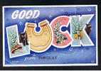 1957 Novelty Good Luck Postcard Torquay Devon To Codsall Wolverhampton With 1d Postage Due - Ref 535 - Torquay