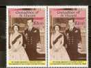 GRANADINES OF ST. VINCENT ANNIVERSARY QUEEN ELIZABETH II & VICTORIA PAIR -3 MNH - St.Vincent (1979-...)