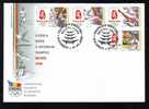 Romania 2008,GAMES OF THE XXIX OLYMPIAD BEIJING FDC,MNH CANOE ROWING,GYMNASTIQUE,ATHLETISME. - Canoë