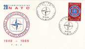 BELGIUM  1969  NATO  FDC - NAVO