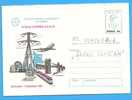 ROMANIA Postal Stationery Cover 1997. IT PC Computer.Train, Plane Energy - Informatik