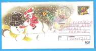 ROMANIA Postal Stationery Cover 2002. Christmas Santa Claus, Ours, Bear, Tedy - Neujahr