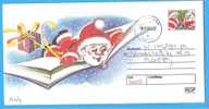 ROMANIA Postal Stationery Cover 2002. Christmas Santa Claus, Book - Anno Nuovo