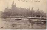 Crue De La Seine Paris Pont Au Change Le 27 Janvier 1910 Cpa Animée - Inondations