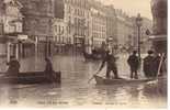 Crue De La Seine Paris La Rue De Lyon Cpa Animée - Floods