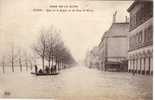 Crue De La Seine Paris Quai De La Rapée Vu Du Pont De Bercy Cpa Animée - Überschwemmungen