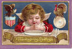 Embossed, Thanksgiving Greetings.  1909 - Giorno Del Ringraziamento