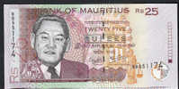 MAURITIUS  : 25  Rupees- 2006 - UNC - Maurice