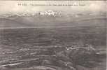 714 GEX. VUE PANORAMIQUE ET LES ALPES ,PRISE DE LA ROUTE DE LA FAUCILLE. - Gex