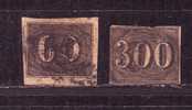 Brazil 1850 Scot A3  24 , 27 Erroneous - Used Stamps