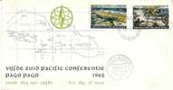 Enveloppe Fdc Nouvelle Guinée Néerlandaise, Conférence Du Pacifique Sud, Carte De L'archipel,boussole, 1962 - Nederlands Nieuw-Guinea