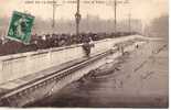 Crue De La Seine Paris Pont De Tolbiac 27 Janvier 1910 Cpa Animée - Überschwemmungen