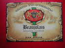 ETIQUETTE-GRAND VIN D'ORIGINE-BEAUJOLAIS APPELLATION CONTROLEE-JEAN BERGER NEGOCIANT A BEAUNE (COTE D´OR) - Beaujolais