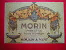 ETIQUETTE- MORIN-PERE ET FILS -NUITS ST GEORGES -MOULIN A VENT - Rouges