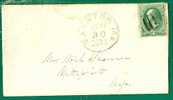 USA - 1871 VF COVER From TAUNTON, Ms - Lettres & Documents