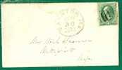 USA - 1871 VF COVER From TAUNTON, Ms - Storia Postale