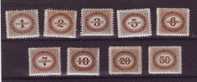 AUTRICHE SERIE COMPLETE TIMBRES TAXE - Postage Due