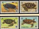 Fauna WWF-Set 2 Anguilla 541/4 **,4FDC+4MKt. 158€ Meeres-Schildkröte 1983 Dokumentation Water Cover/mc Sets Of Caribic - Storia Postale