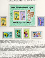 UNICEF Kindertag 1979 Togo 1360/5+Block 143 ** 4€ Kinder-Dorf Karte Von Afrika Bloque Ss Bloc M/s Sheet Map Bf Childrens - UNICEF