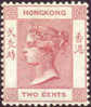 Hong Kong #9 (SG #28) Mint Hinged 2c Dull Rose Victoria From 1880 - Nuevos