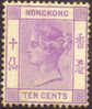 Hong Kong #14 (SG #30) Mint No Gum 10c Violet Victoria From 1863 - Nuovi