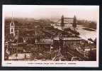 Super Early Real Photo Postcard River Thames & Tower Bridge From The Monument London - Ref 539 - River Thames