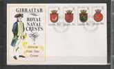 Gibraltar Sur FDC Armoiries Dela Royal Navy - Buste