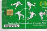 Télécarte 50 Dessinateur    Coupe De Football 1998 France , Joueur , Choute , Stade , Math , Pub Michelin - Non Classés